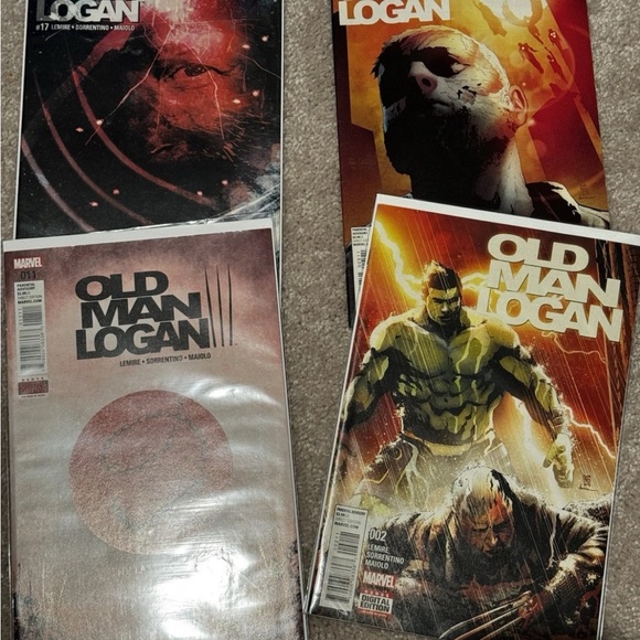 Marvel Other - Old Man Logan Comic Lot of 1-11 - Marvel Covers in Red, Orange, Brown